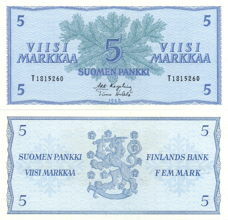 5 Markkaa 1963 T1815260 kl.8-9